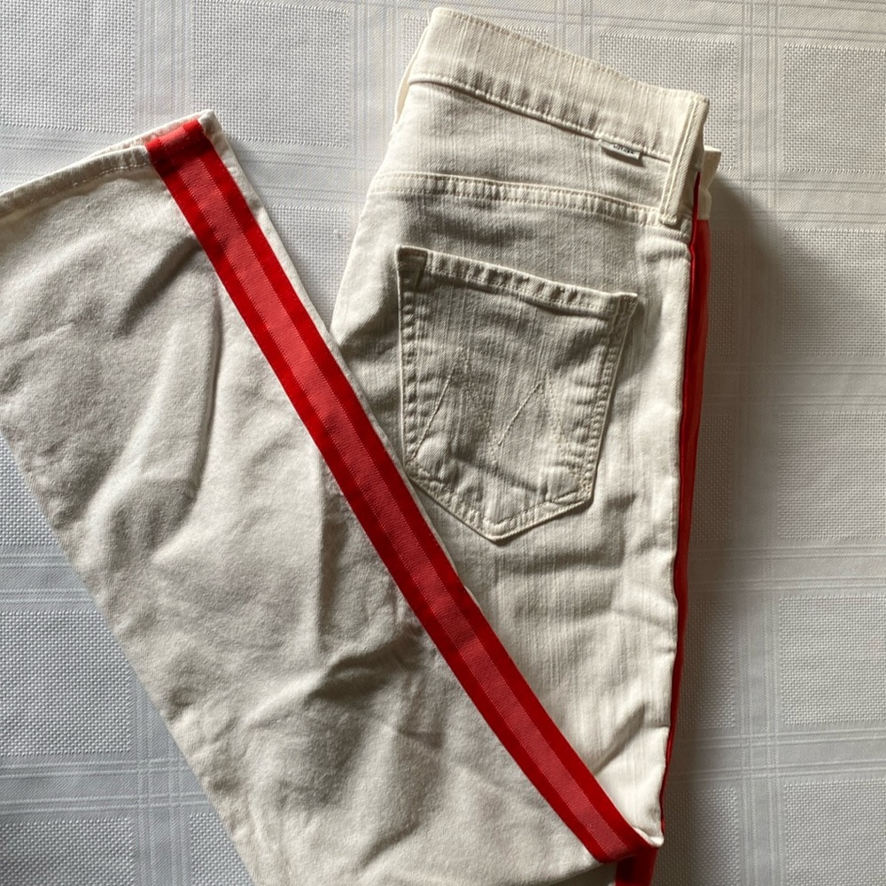 Mother Mid Rise Dazzler Crop. Size 27.